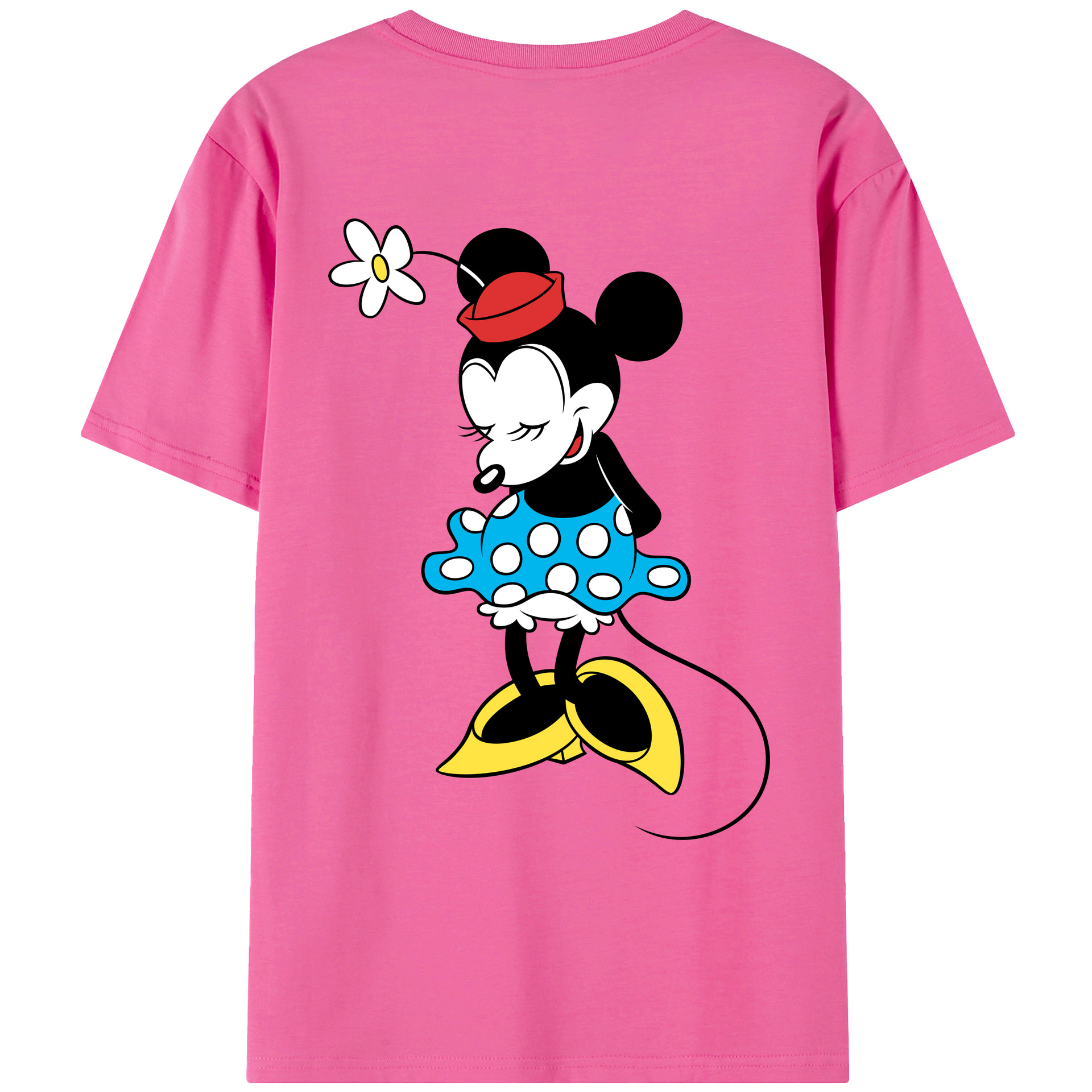 （画像用） ミッキーマウス Mickey Mouse レディース半袖Tシャツ(バックプリント)